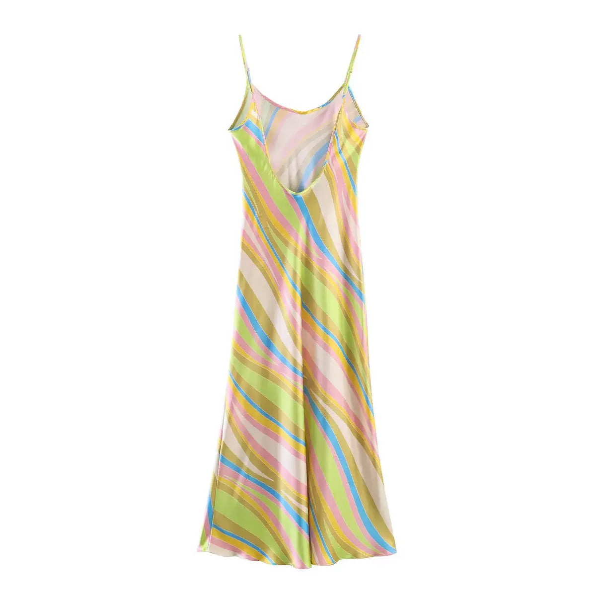 Zaira Printed Satin Midi Dress