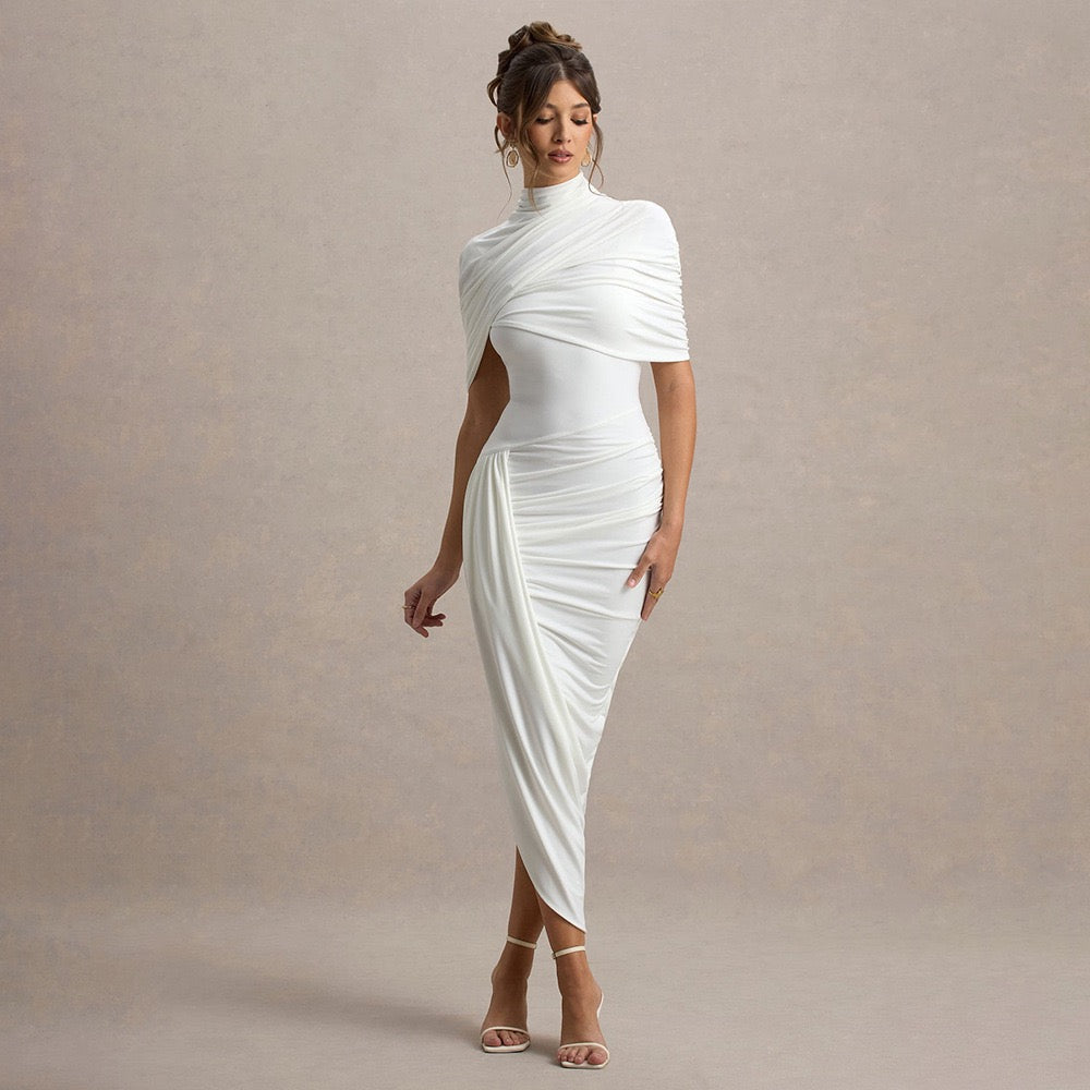 Draped Midi Kleid
