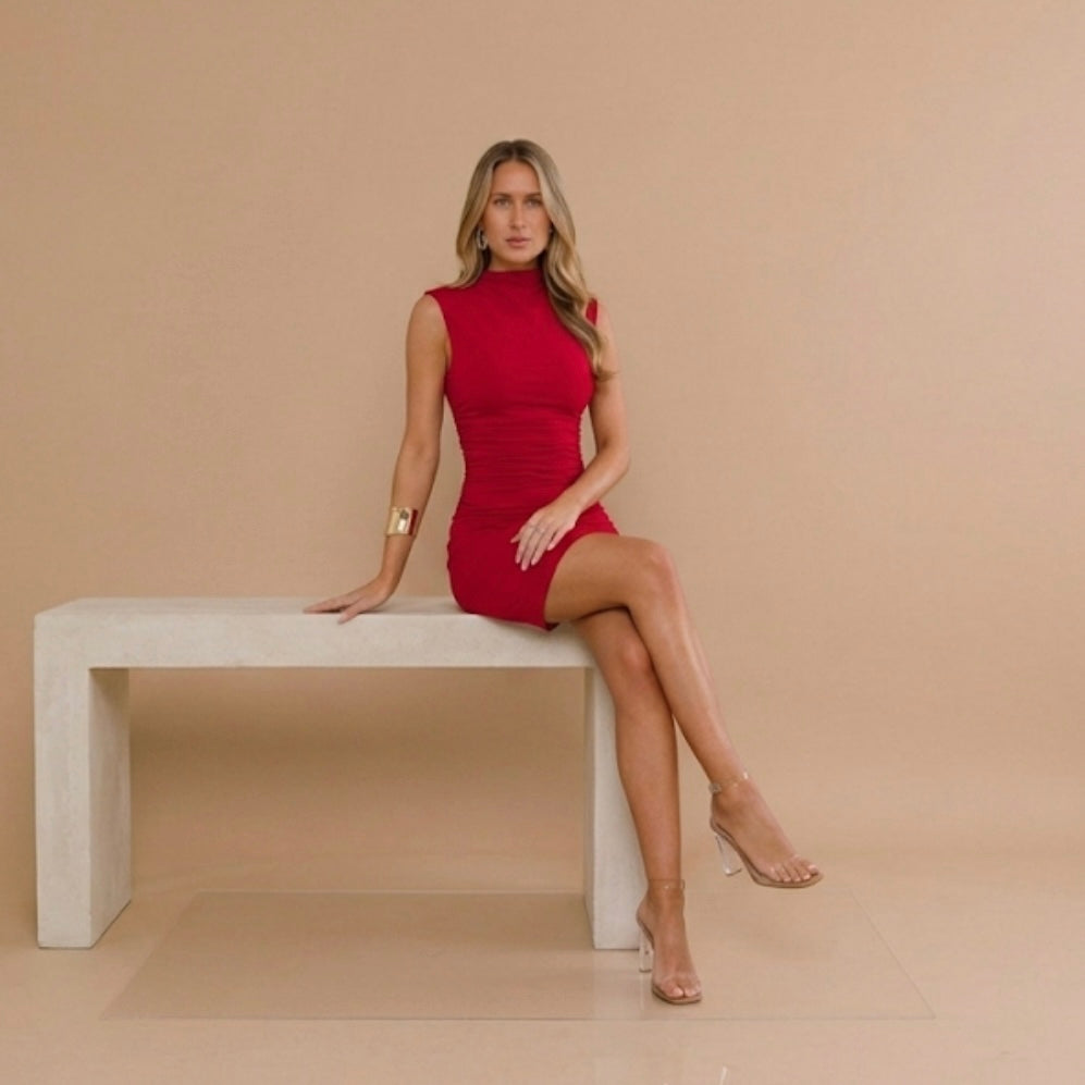 Drapé Mini Kleid