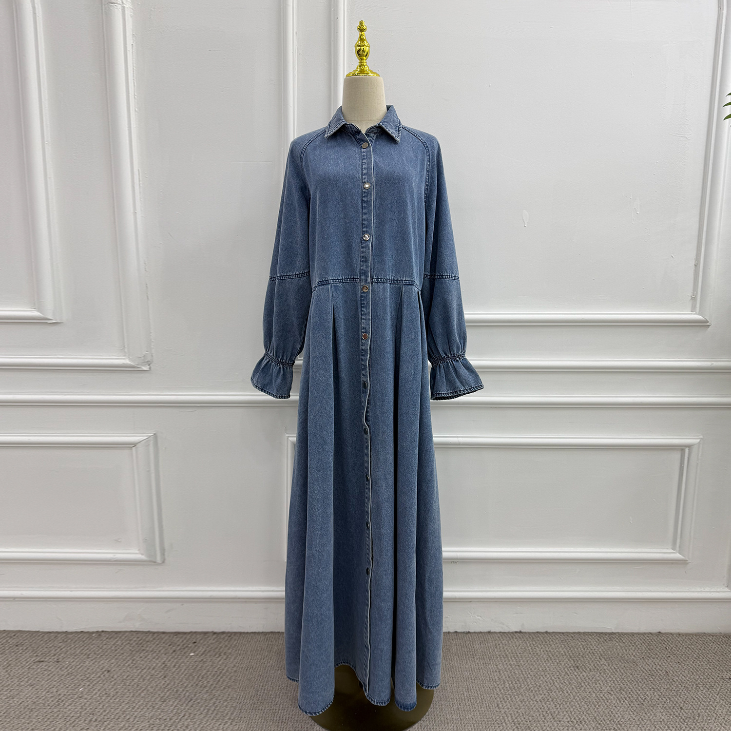 Denim Rüschen Abaya
