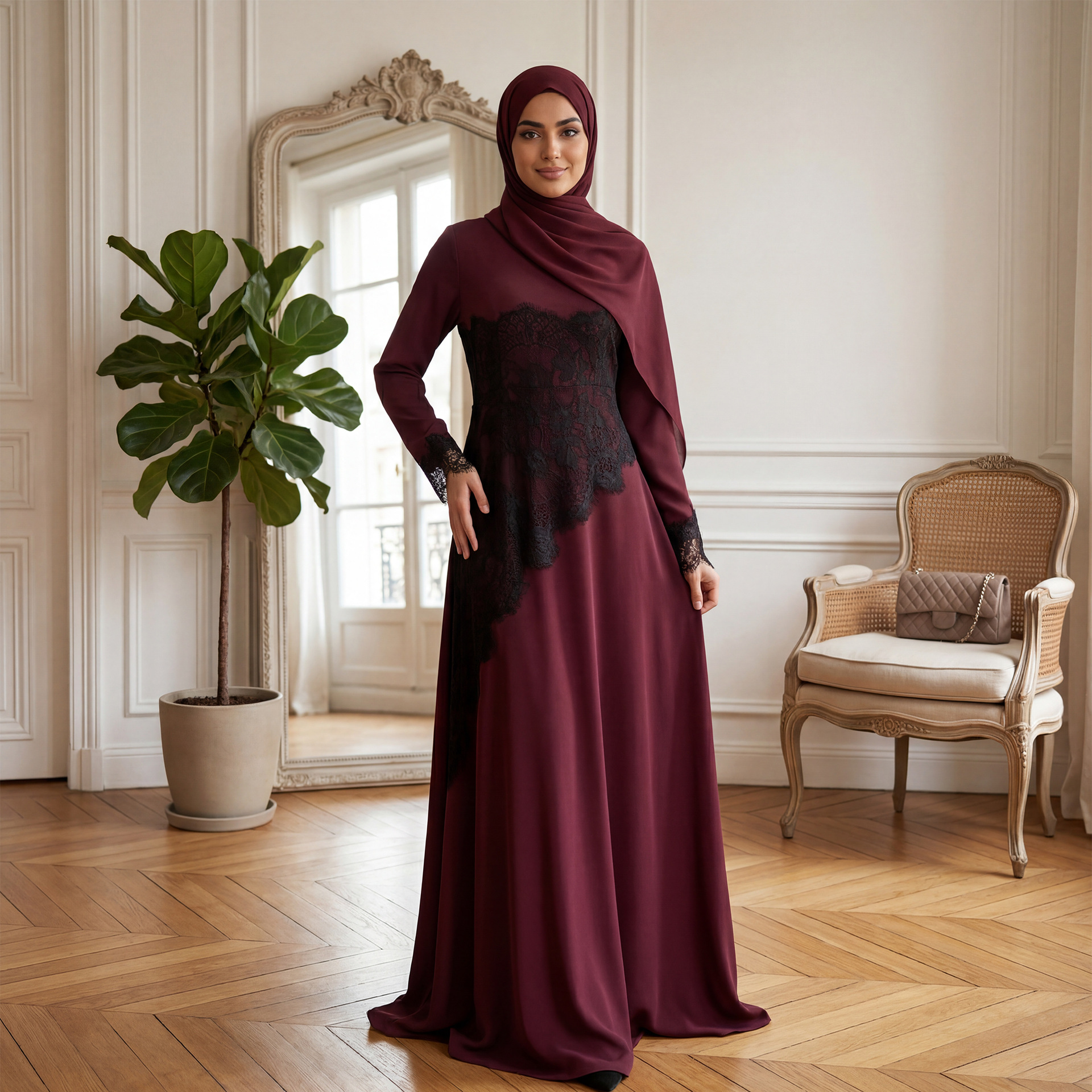 Blüten Spitzen Abaya