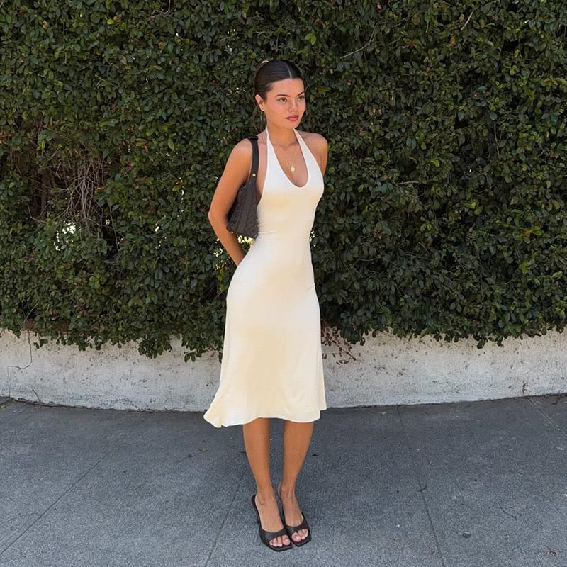 Halter Midi Kleid