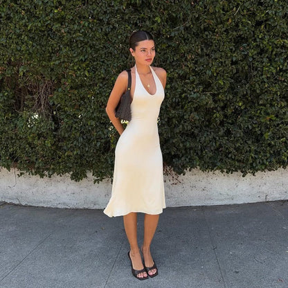 Halter Midi Kleid