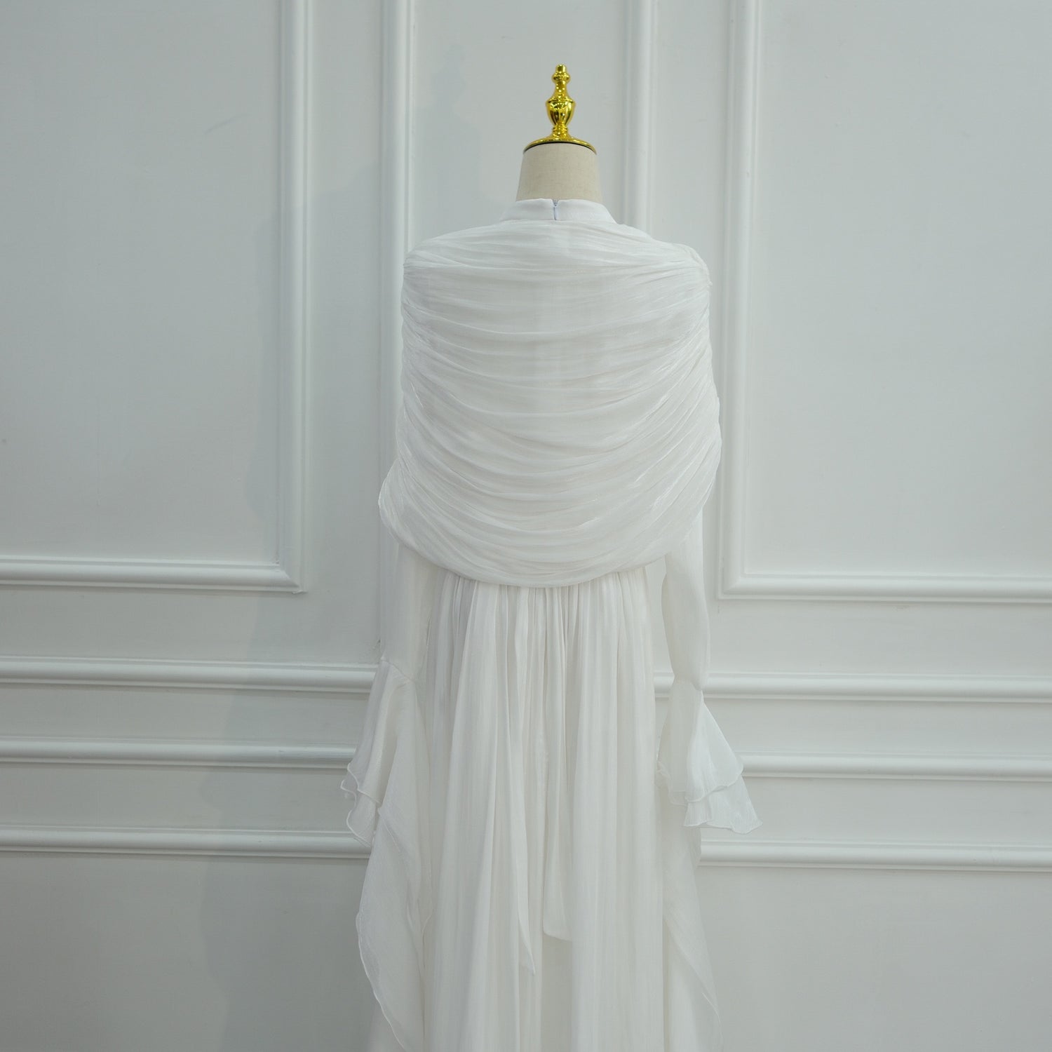 Rüschen Maxi Kleid