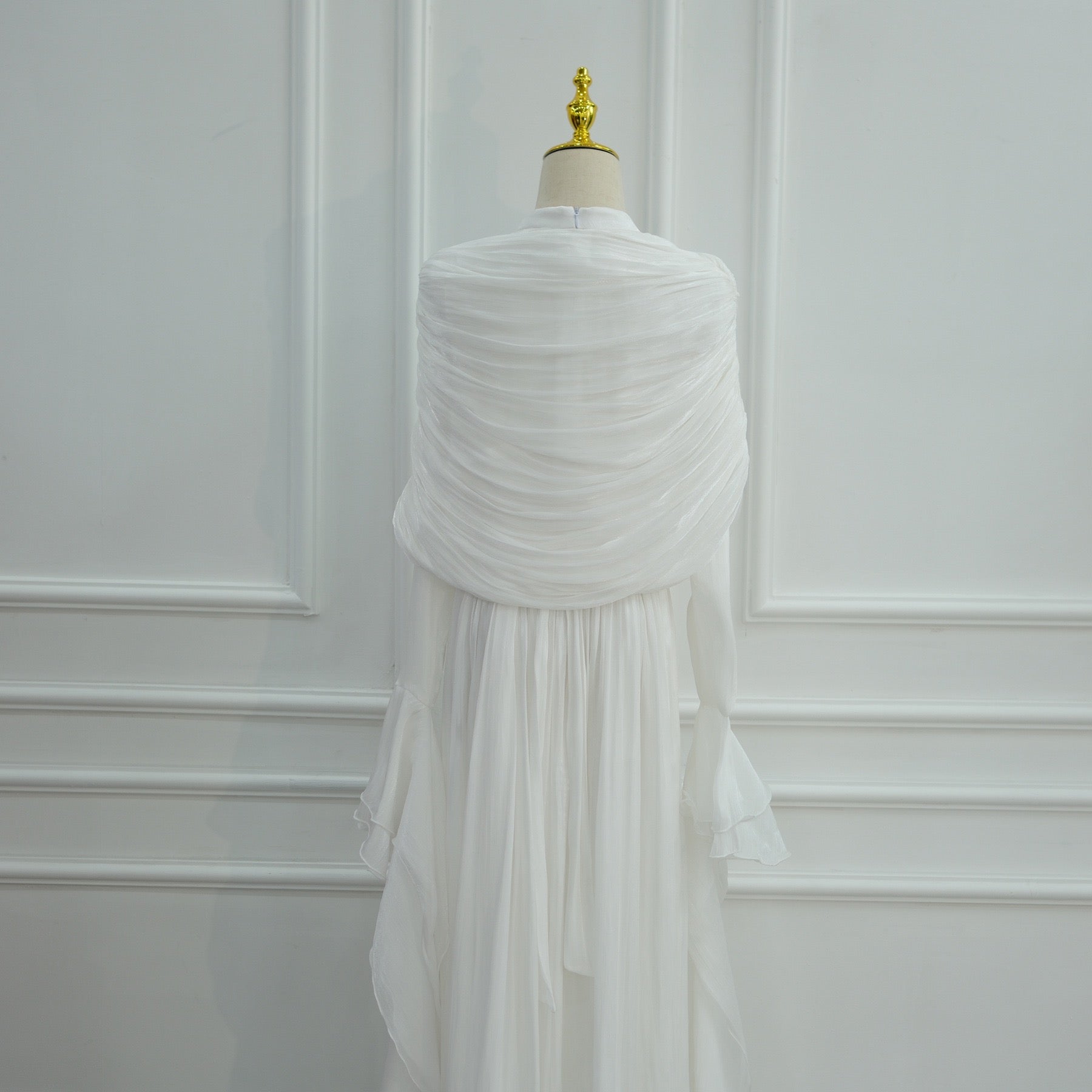 Rüschen Maxi Kleid
