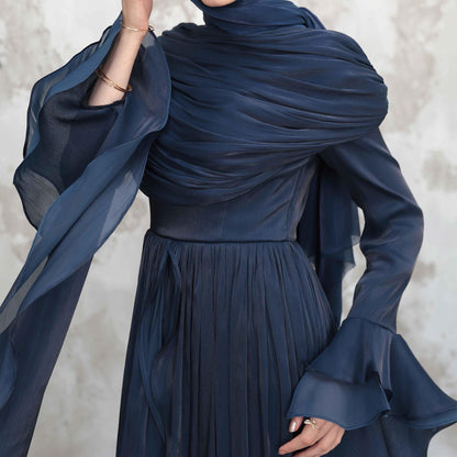 Rüschen Maxi Kleid
