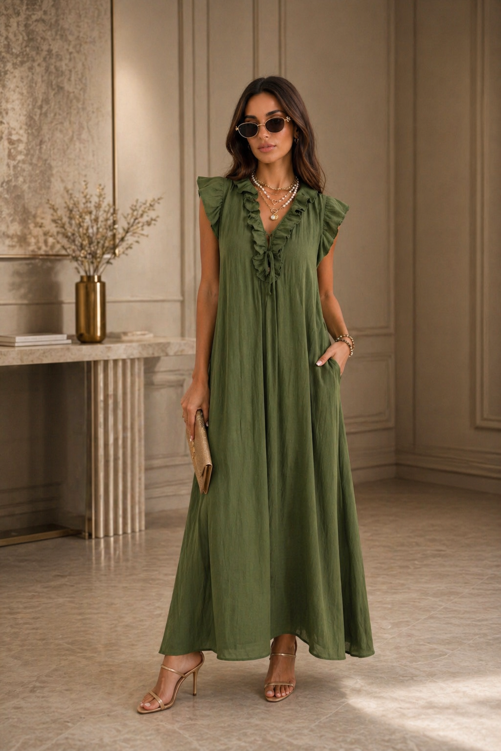 Rüschen Kleid