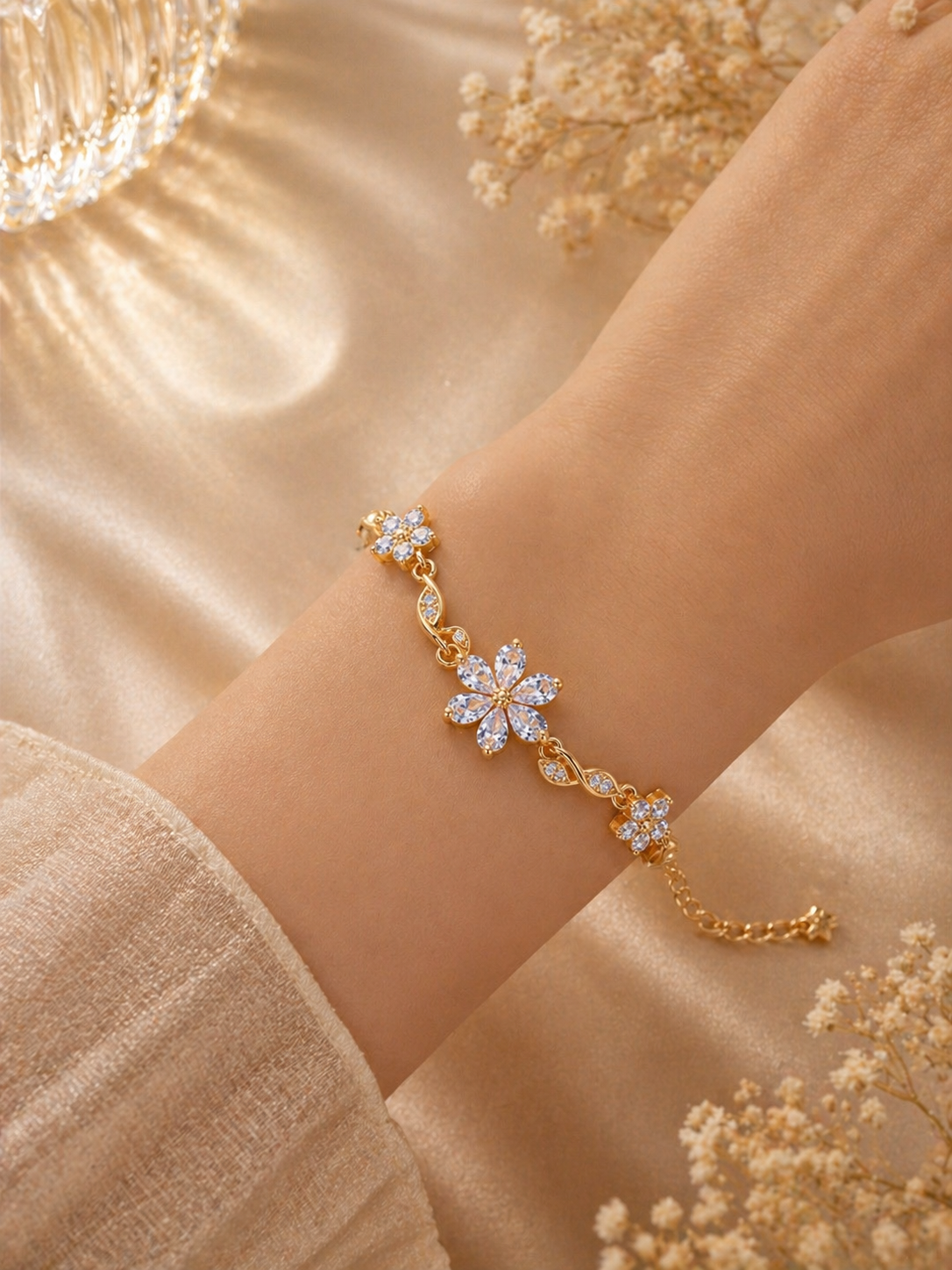 Silver Flower Magic Bracelet