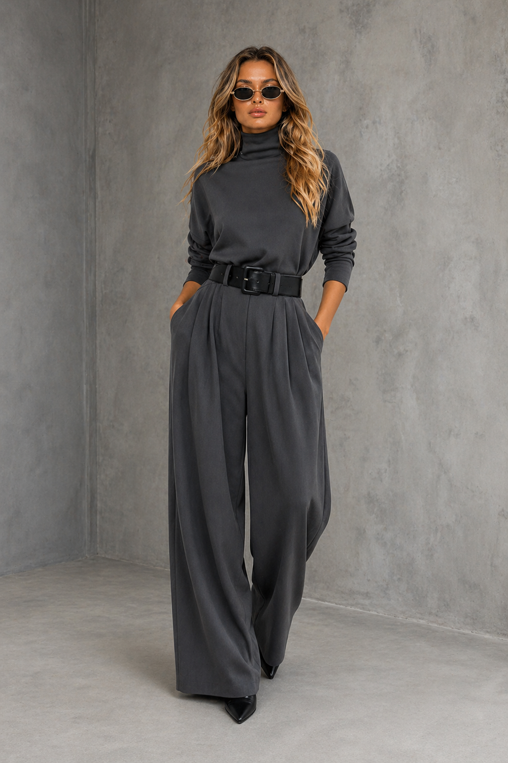 Wide Leg Pants Set