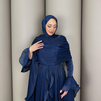 Rüschen Maxi Kleid