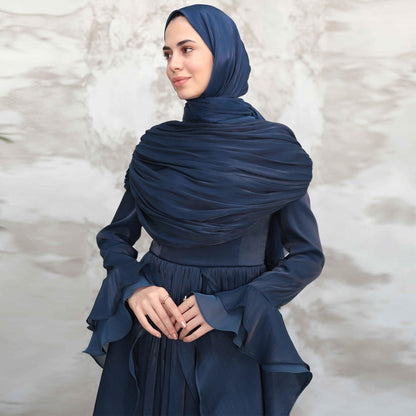 Rüschen Maxi Kleid