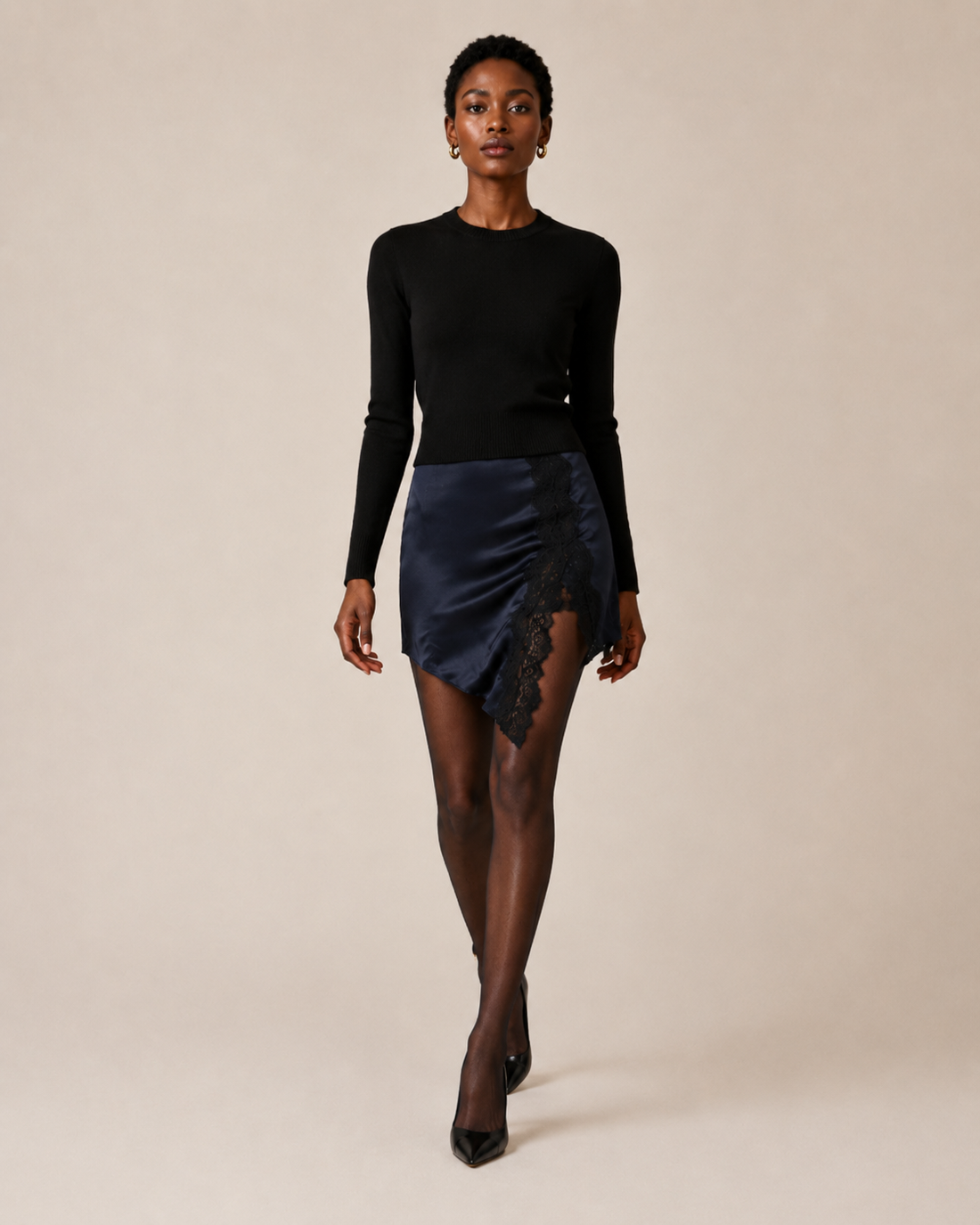 Zaira Satin Mini Skirt