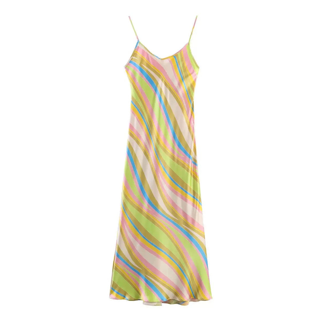 Zaira Printed Satin Midi Dress