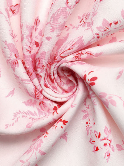 Pink floral dress