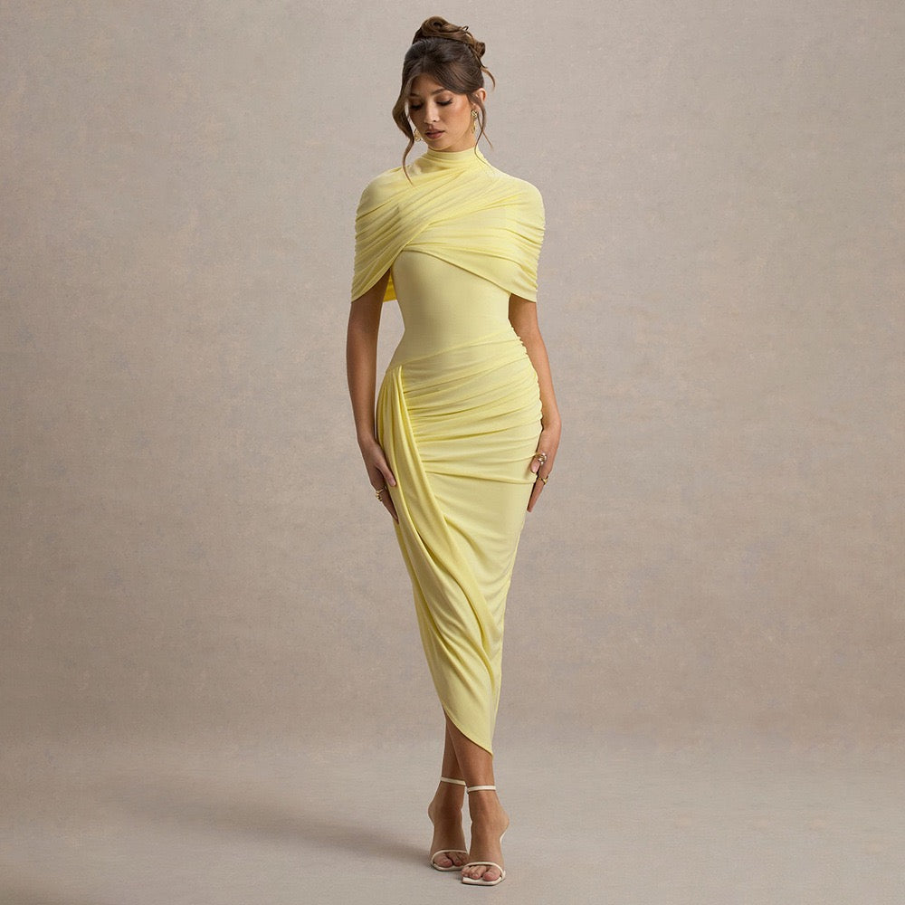 Draped Midi Kleid