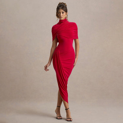 Draped Midi Kleid