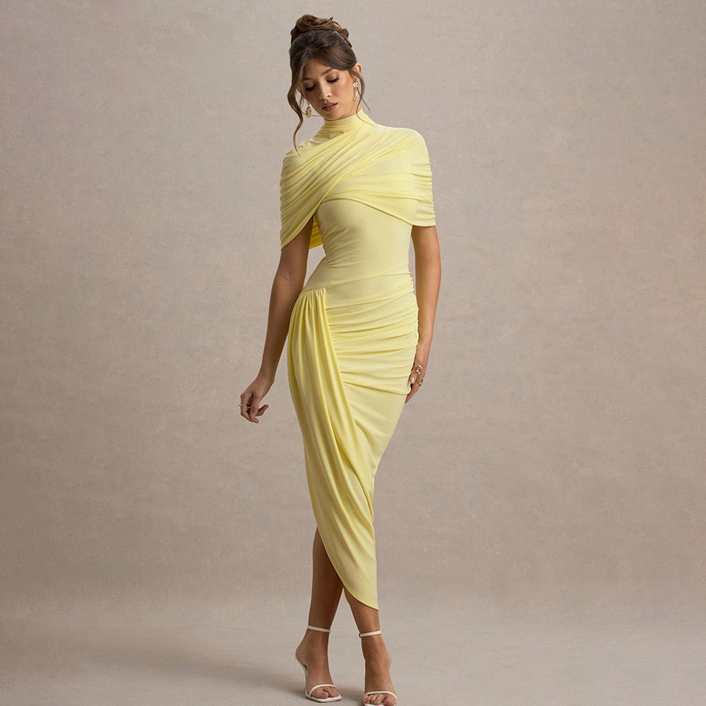 Draped Midi Kleid