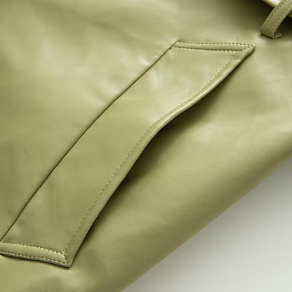 Leder Trenchcoat