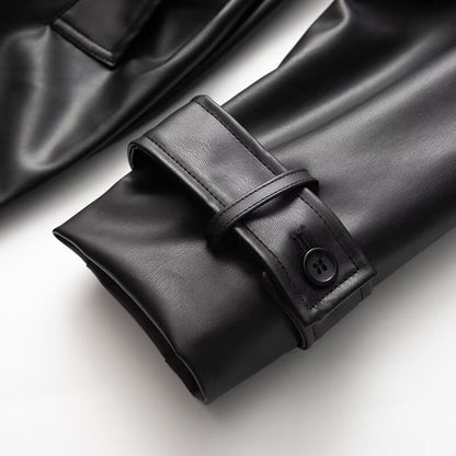 Leder Trenchcoat
