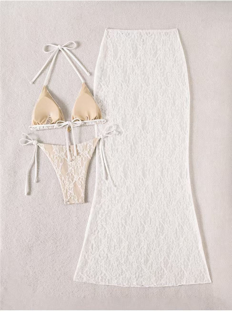Weiss Spitze Bikini Set