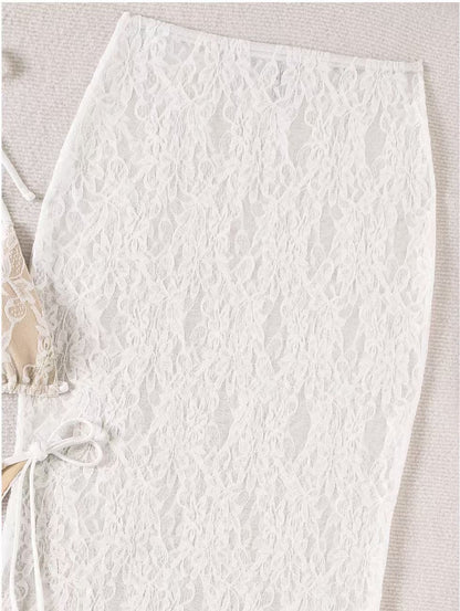 Weiss Spitze Bikini Set