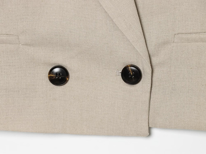 Beige Blazer Set