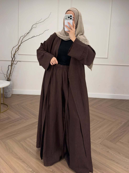 Abaya Leinen Set