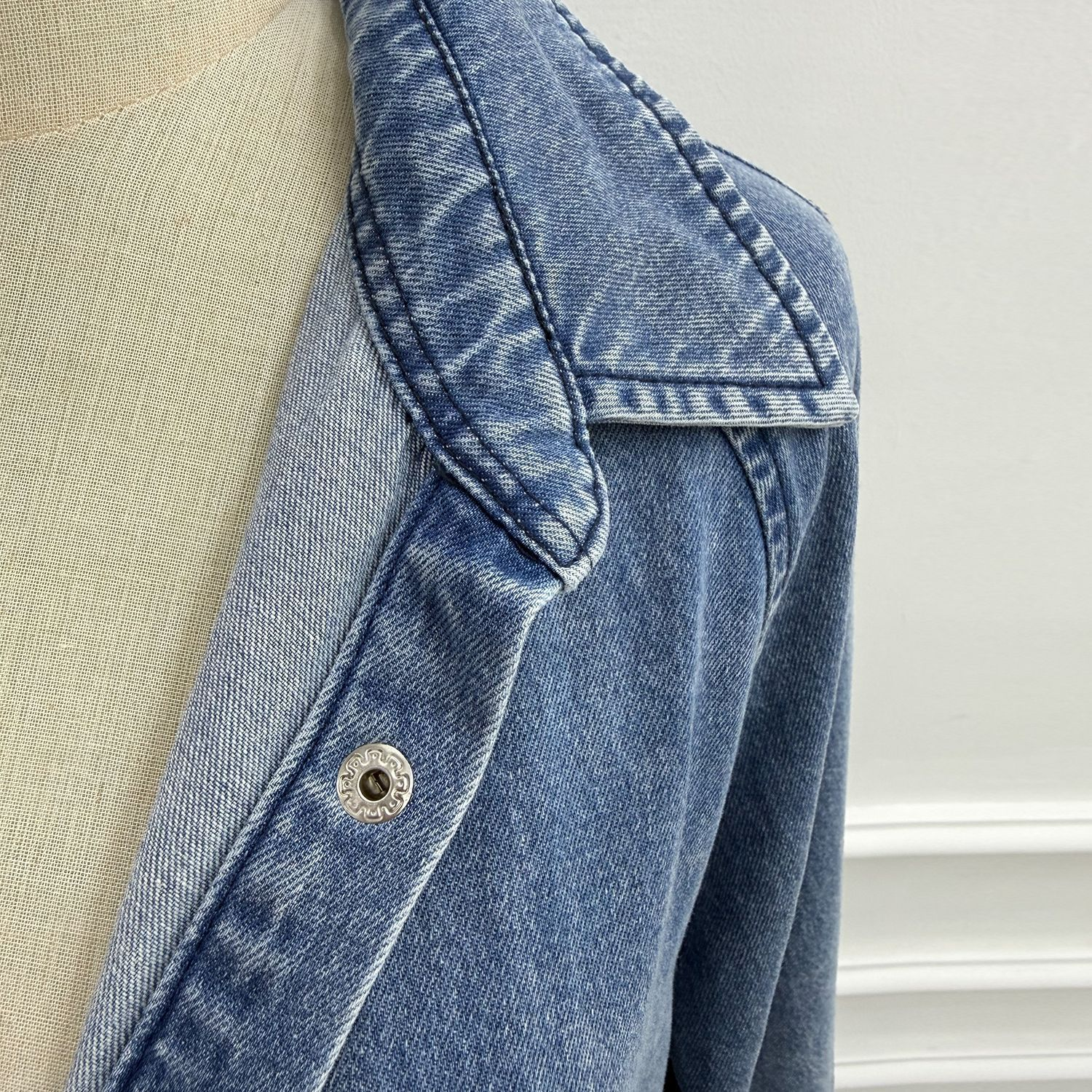 Denim Rüschen Abaya