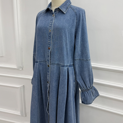Denim Rüschen Abaya