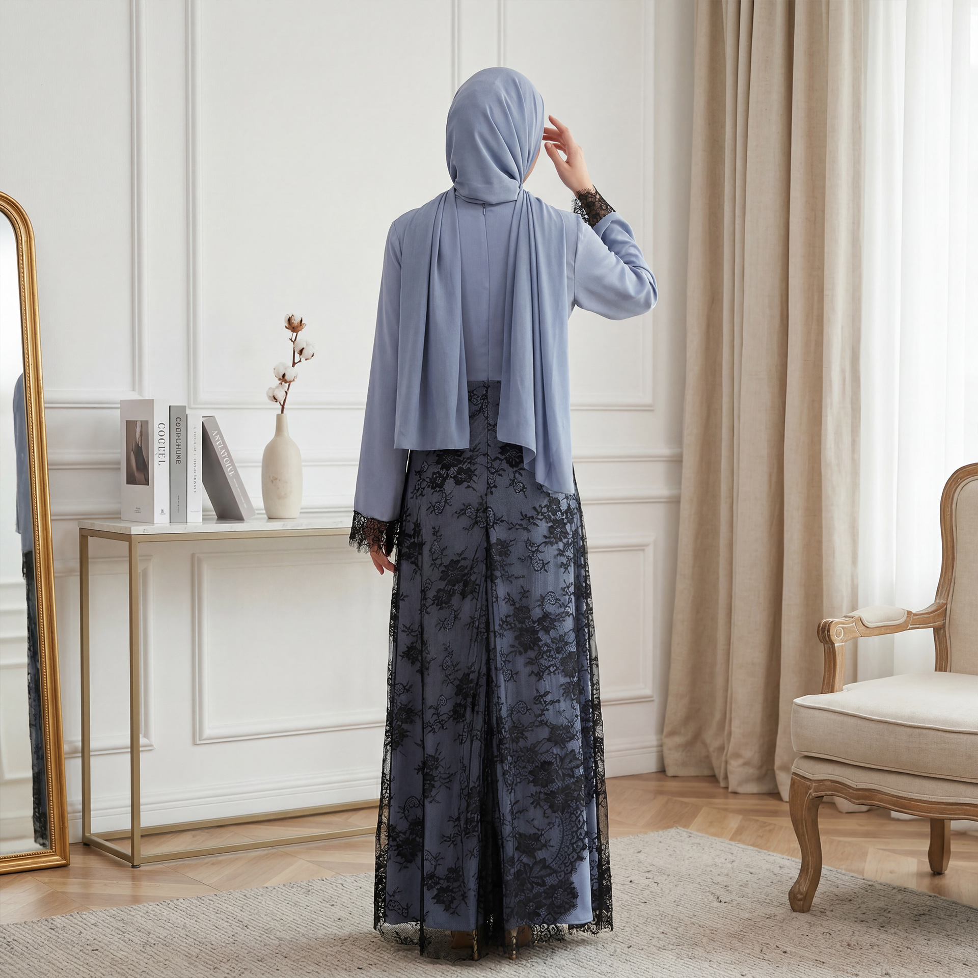 Blüten Spitzen Abaya