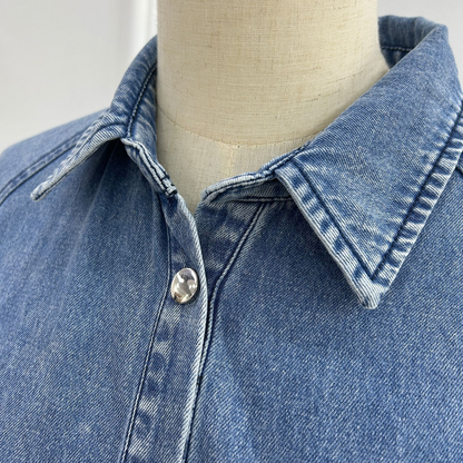 Denim Rüschen Abaya