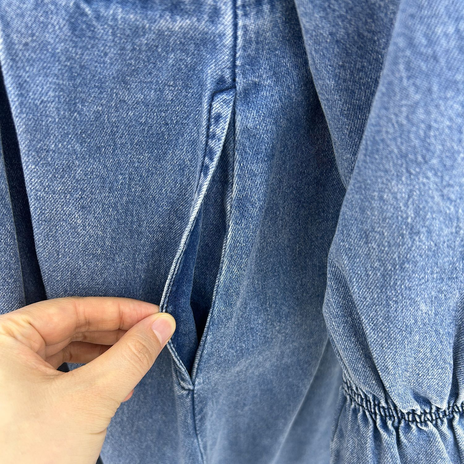 Denim Rüschen Abaya