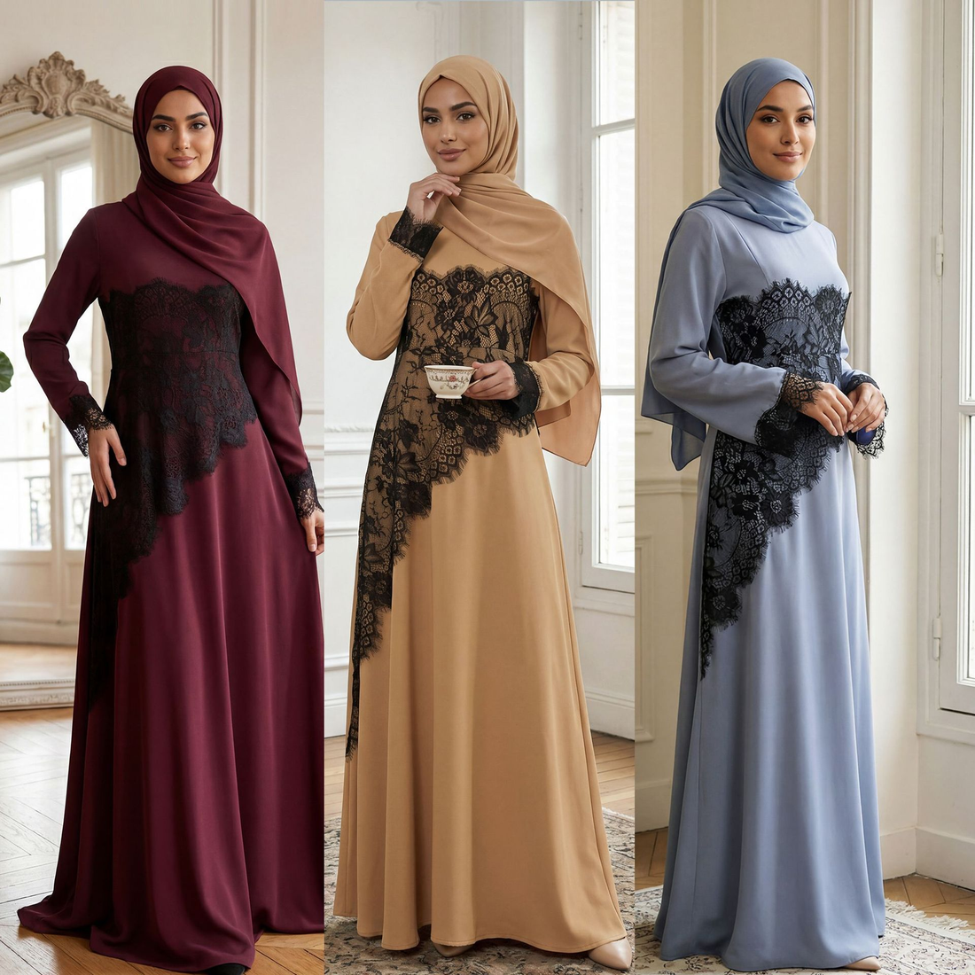 Blüten Spitzen Abaya