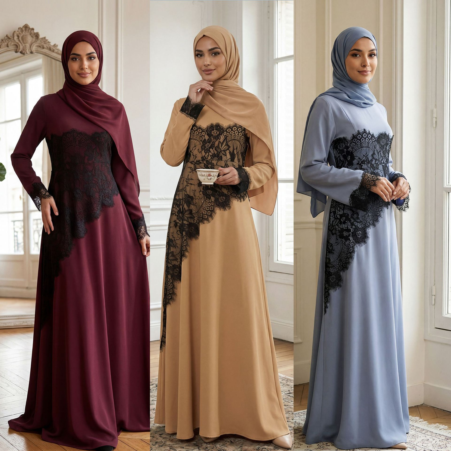 Blüten Spitzen Abaya