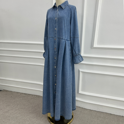 Denim Rüschen Abaya