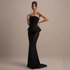 Ohio Korsett Maxikleid Schwarz