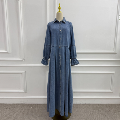 Denim Rüschen Abaya