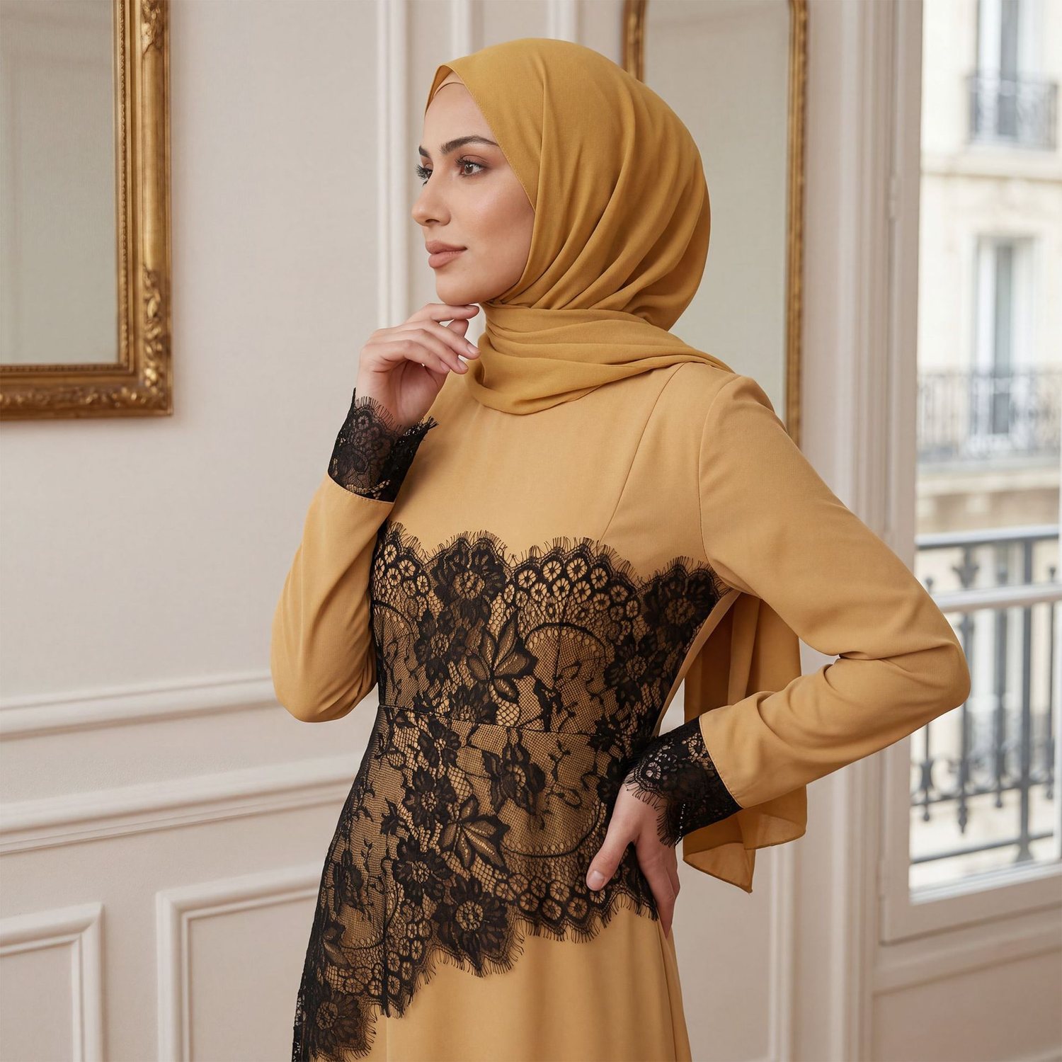 Blüten Spitzen Abaya