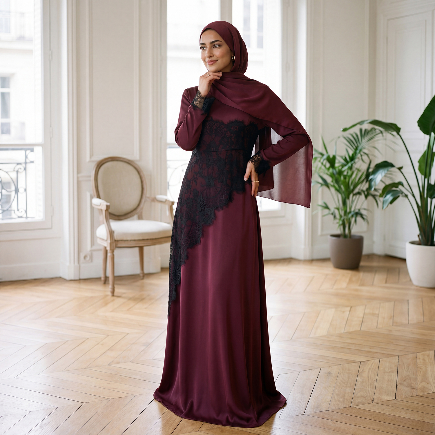 Blüten Spitzen Abaya