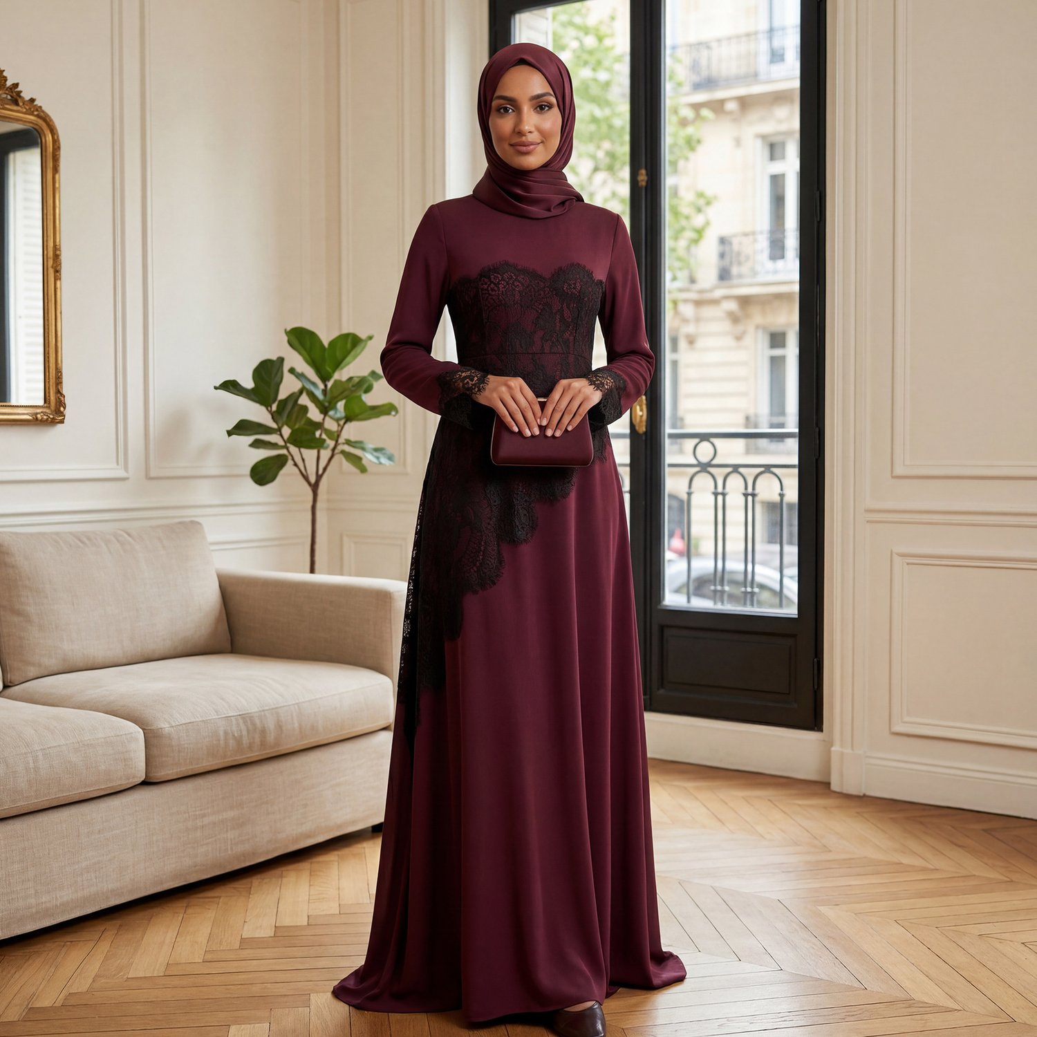 Blüten Spitzen Abaya