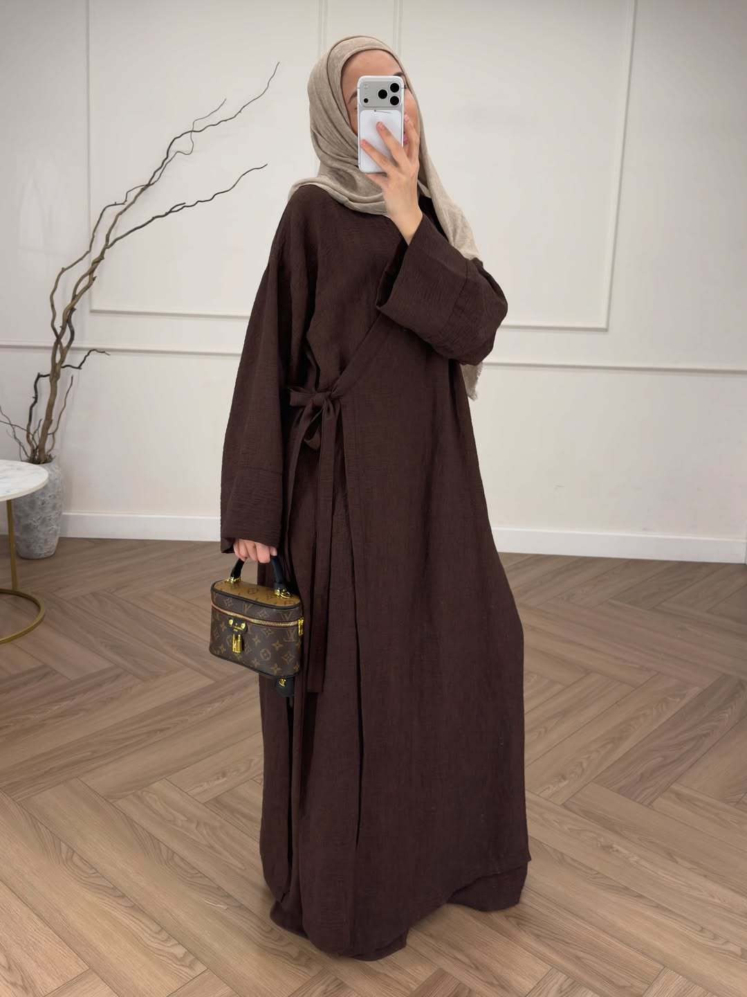 Abaya Leinen Set