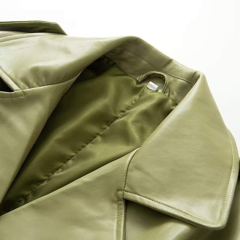 Leder Trenchcoat