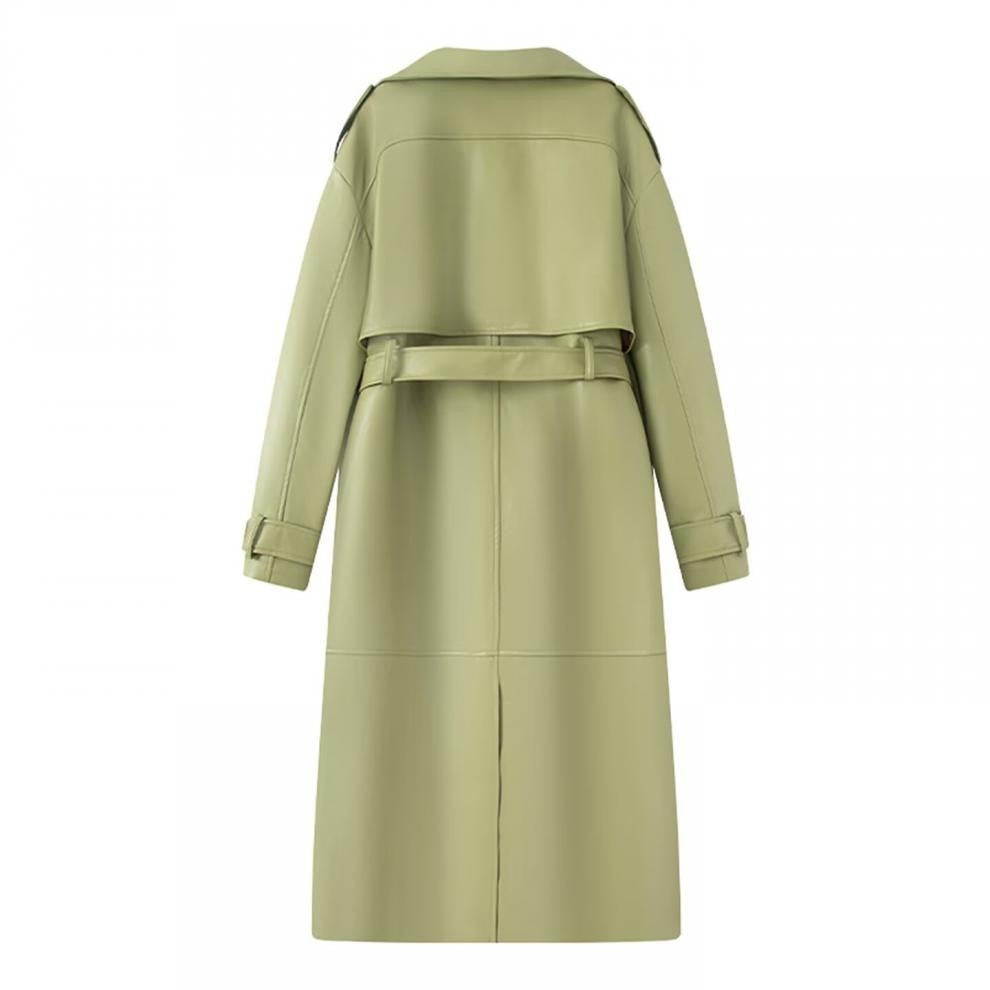 Leder Trenchcoat