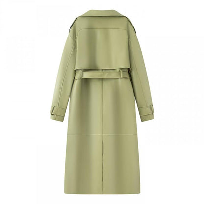 Leder Trenchcoat