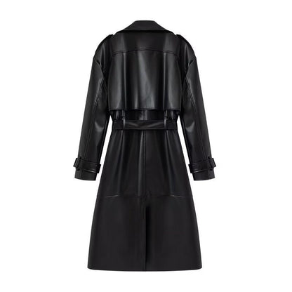 Leder Trenchcoat