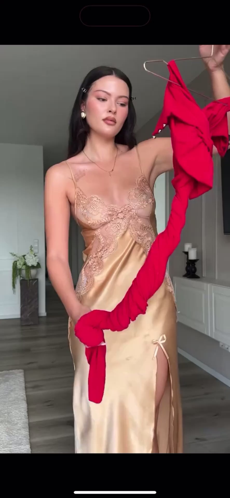 Draped Midi Kleid