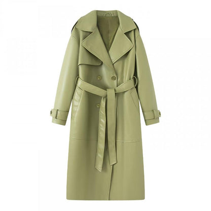 Leder Trenchcoat