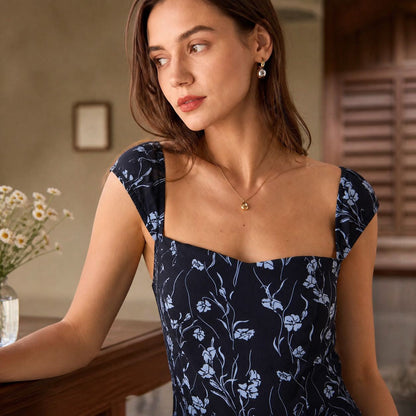 Blumen Midi Kleid