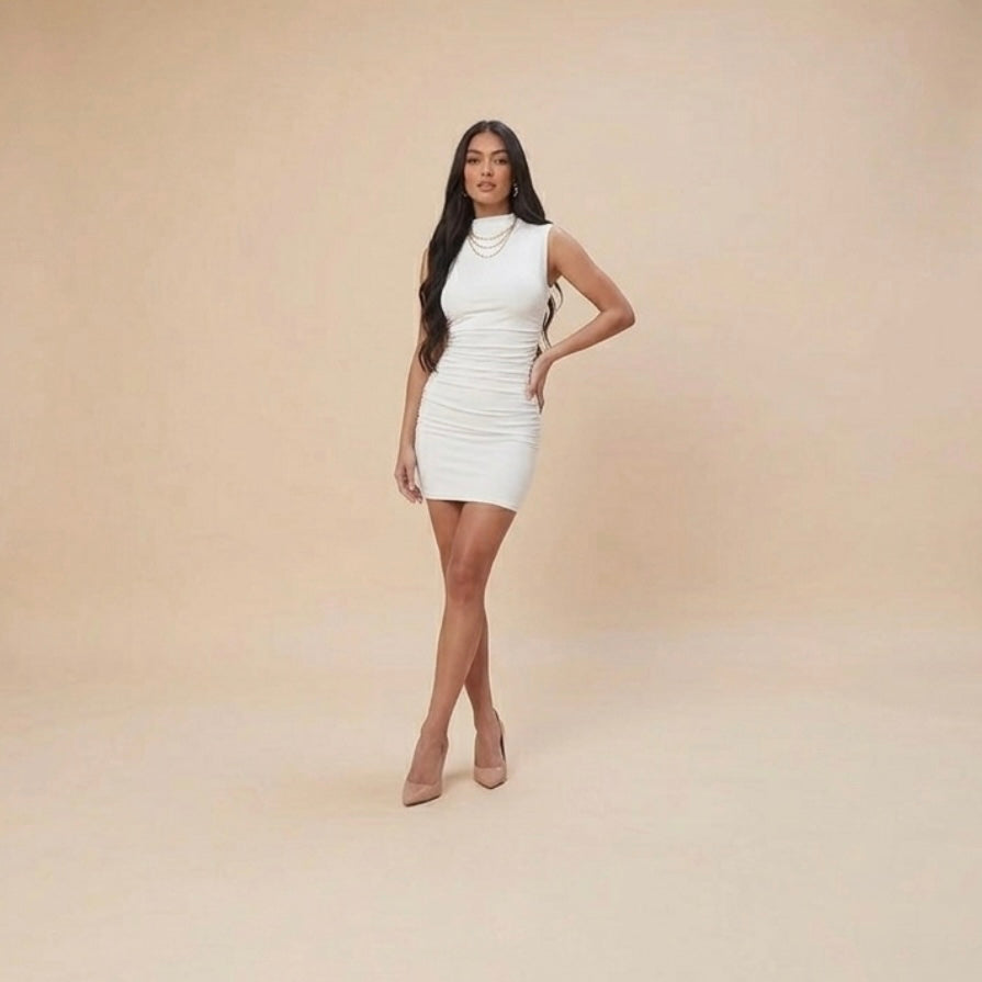 Drapé Mini Kleid