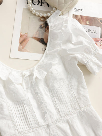 Weißes Spitzen Kleid